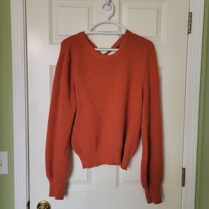 Rust Orange Bow Sweater